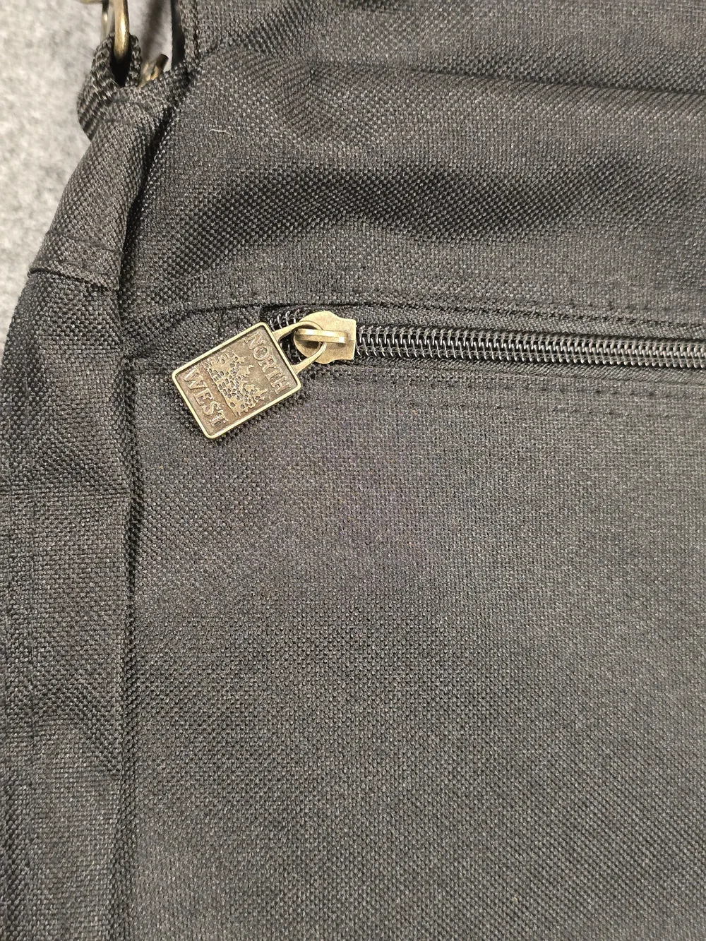 LEEDS Messenger Bag Black NRA Logo with Sturdy Adjustable Strap